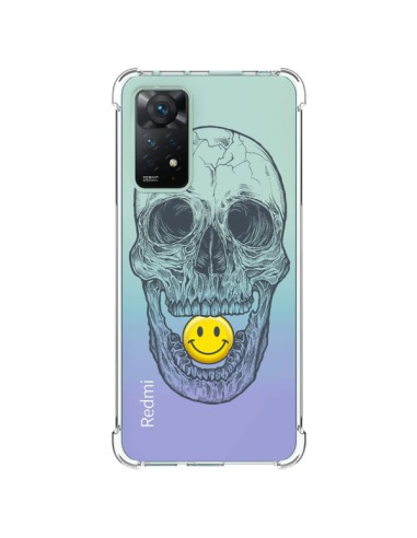 Coque Xiaomi Redmi Note 11 Pro Tête de Mort Smiley Transparente - Rachel Caldwell