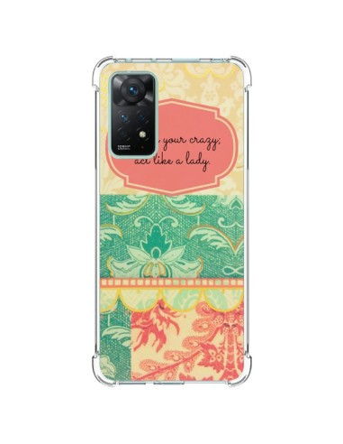 Cover Xiaomi Redmi Note 11 Pro Hide your Crazy, Act Like a Lady - R Delean
