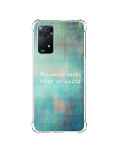 Coque Xiaomi Redmi Note 11 Pro The heart wants what it wants Coeur - Sylvia Cook