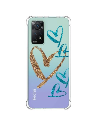 Coque Xiaomi Redmi Note 11 Pro Coeurs Heart Love Amour Transparente - Sylvia Cook