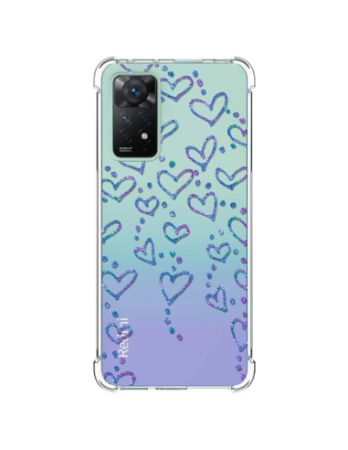 Coque Xiaomi Redmi Note 11 Pro Floating hearts coeurs flottants Transparente - Sylvia Cook
