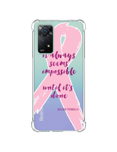 Cover Xiaomi Redmi Note 11 Pro It always seems impossible, cela semble toujours impossible Trasparente - Sylvia Cook