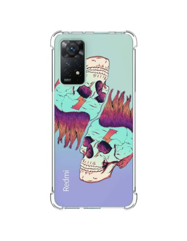 Coque Xiaomi Redmi Note 11 Pro Tête de Mort Crane Punk Double Transparente - Victor Vercesi