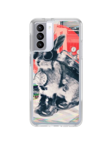 Coque Samsung Galaxy S21 FE Lapin Time Traveller - Ali Gulec