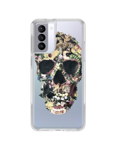 Coque Samsung Galaxy S21 FE Skull Vintage Tête de Mort Transparente - Ali Gulec