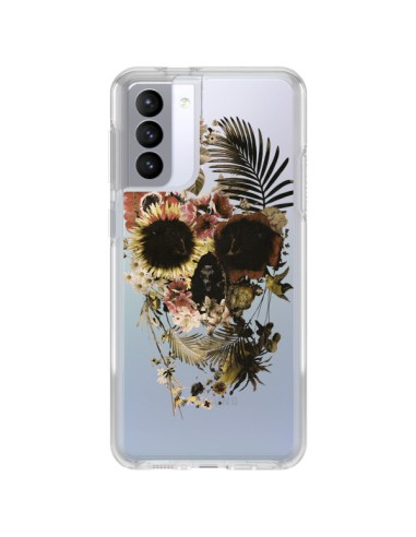 Coque Samsung Galaxy S21 FE Garden Skull Tête de Mort Transparente - Ali Gulec