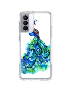 Cover Samsung Galaxy S21 FE Pavone Multicolore - Annya Kai