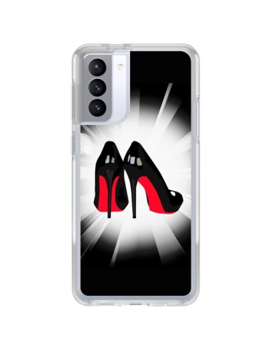 Coque Samsung Galaxy S21 FE Chaussures Semelles Rouges Red Soles Femme - Aurelie Scour