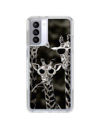 Coque Samsung Galaxy S21 FE Girafe Swag Lunettes Familiy Giraffe - Asano Yamazaki