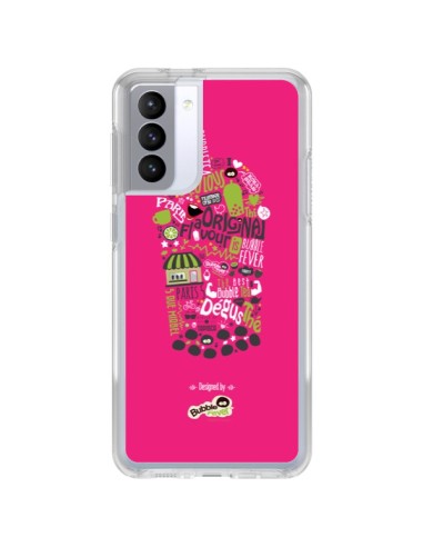 Cover Samsung Galaxy S21 FE Bubble Fever Originale Rosa - Bubble Fever