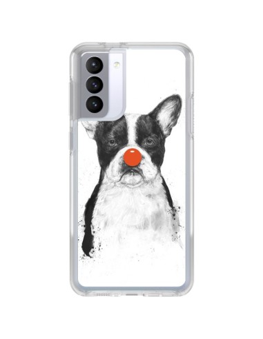 Coque Samsung Galaxy S21 FE Clown Bulldog Chien Dog - Balazs Solti