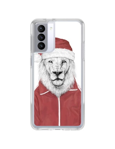 Samsung Galaxy S21 FE Case Santa Claus Lion - Balazs Solti