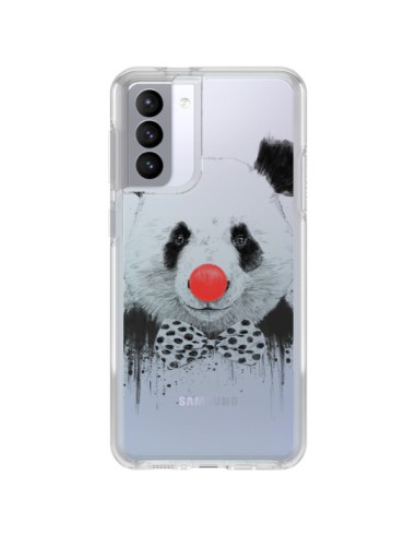 Samsung Galaxy S21 FE Case Clown Panda Clear - Balazs Solti