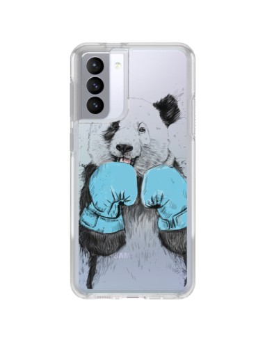 Cover Samsung Galaxy S21 FE Panda Vincitore Trasparente - Balazs Solti