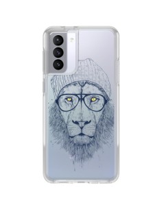 Cover Samsung Galaxy S21 FE Cool Leone Swag Occhiali Trasparente - Balazs Solti