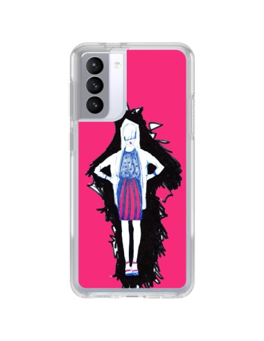 Coque Samsung Galaxy S21 FE Lola Femme Fashion Mode Rose - Cécile