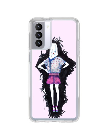 Coque Samsung Galaxy S21 FE Valentine Femme Fashion Mode Rose Clair - Cécile