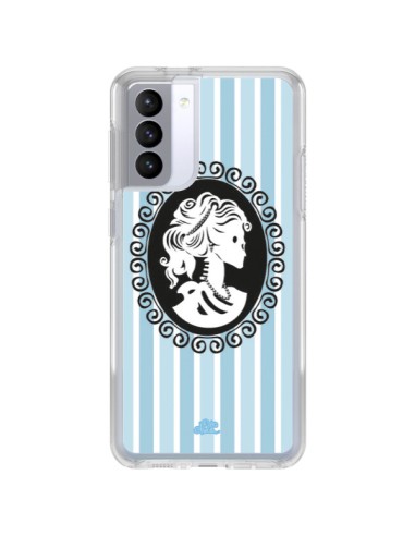 Samsung Galaxy S21 FE Case Blue Skeleton- Enilec