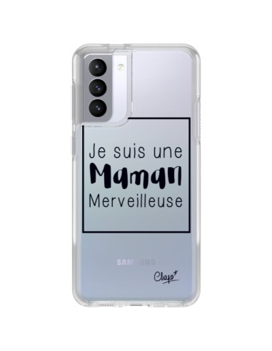 Cover Samsung Galaxy S21 FE Sono una Mamma Meravigliosa Trasparente - Chapo