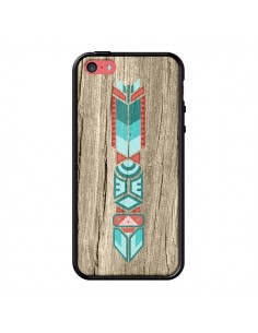 Coque Totem Tribal Azteque Bois Wood pour iPhone 5C - Jonathan Perez