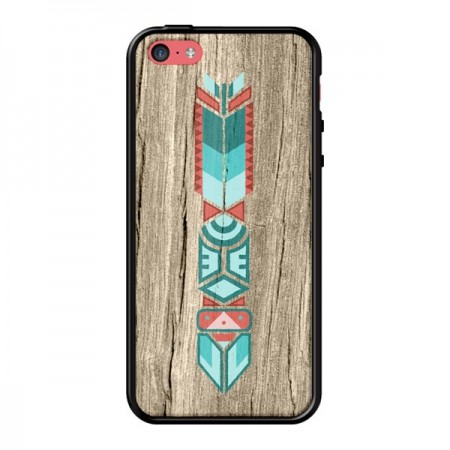 Coque Totem Tribal Azteque Bois Wood pour iPhone 5C - Jonathan Perez Coque Totem Tribal Azteque Bois Wood pour iPhone 5C - Jonathan Perez
