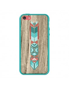 Coque Totem Tribal Azteque Bois Wood pour iPhone 5C - Jonathan Perez 2