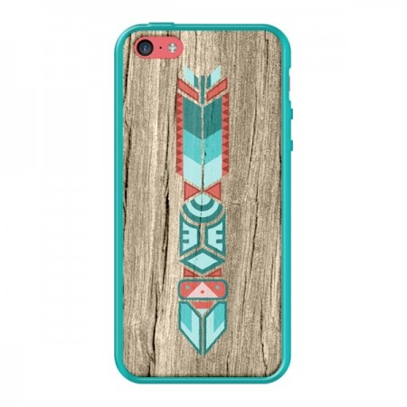Coque Totem Tribal Azteque Bois Wood pour iPhone 5C - Jonathan Perez Coque Totem Tribal Azteque Bois Wood pour iPhone 5C - Jonathan Perez