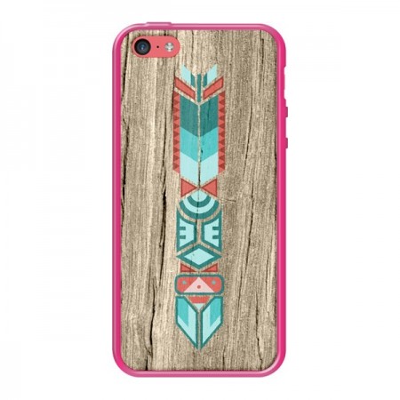 Coque Totem Tribal Azteque Bois Wood pour iPhone 5C - Jonathan Perez Coque Totem Tribal Azteque Bois Wood pour iPhone 5C - Jonathan Perez