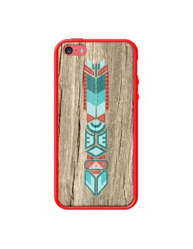Coque Totem Tribal Azteque Bois Wood pour iPhone 5C - Jonathan Perez