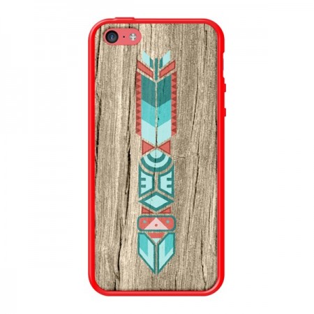 Coque Totem Tribal Azteque Bois Wood pour iPhone 5C - Jonathan Perez Coque Totem Tribal Azteque Bois Wood pour iPhone 5C - Jonathan Perez