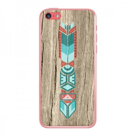 Coque Totem Tribal Azteque Bois Wood pour iPhone 5C - Jonathan Perez Coque Totem Tribal Azteque Bois Wood pour iPhone 5C - Jonathan Perez