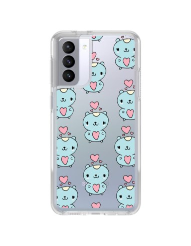 Samsung Galaxy S21 FE Case Hamster Love Clear - Claudia Ramos