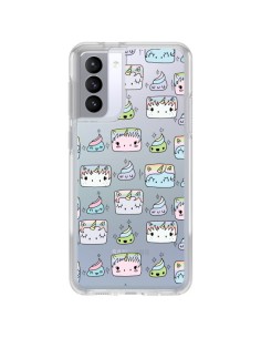 Coque Samsung Galaxy S21 FE Licorne Unicorn Cute Swag Transparente - Claudia Ramos