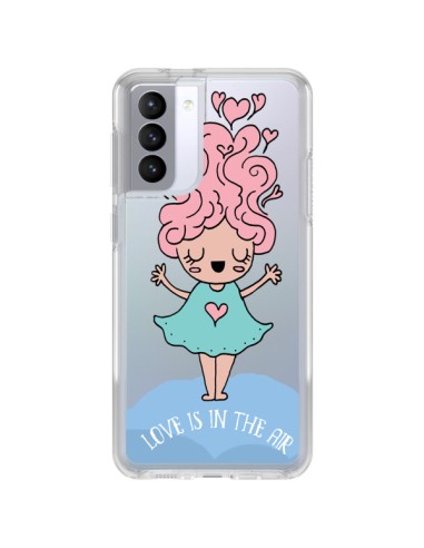 Coque Samsung Galaxy S21 FE Love Is In The Air Fillette Transparente - Claudia Ramos