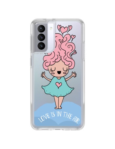 Samsung Galaxy S21 FE Case Love Is In The Air Girl Clear - Claudia Ramos