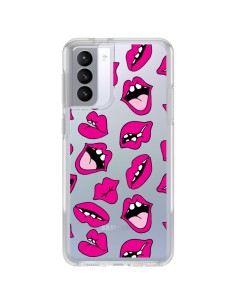 Cover Samsung Galaxy S21 FE Labbra Bacio Trasparente - Claudia Ramos