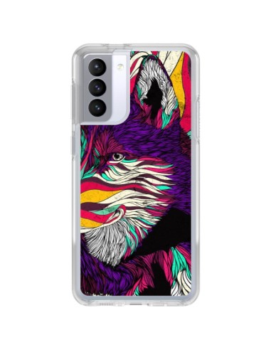 Samsung Galaxy S21 FE Case Husky Wolfdog Colorful - Danny Ivan