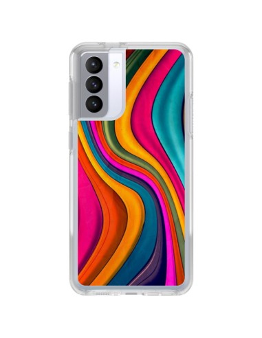 Coque Samsung Galaxy S21 FE Love Color Vagues - Danny Ivan
