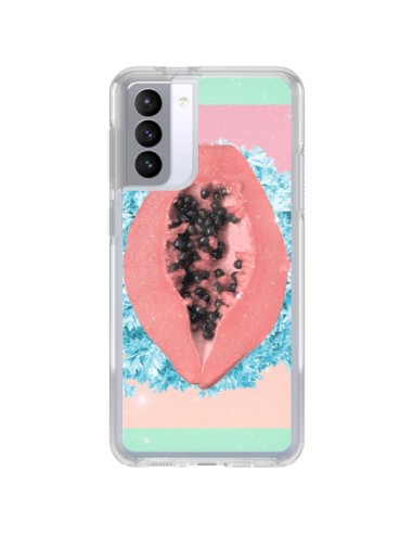 Coque Samsung Galaxy S21 FE Papaya Rocks Fruit - Danny Ivan