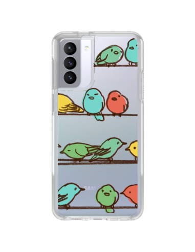 Cover Samsung Galaxy S21 FE Uccelli Trasparente - Eric Fan