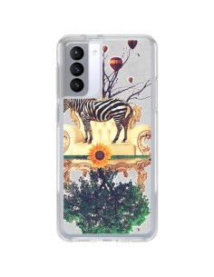 Coque Samsung Galaxy S21 FE Zebre The World - Eleaxart