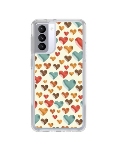 Samsung Galaxy S21 FE Case Hearts Colorful - Eleaxart