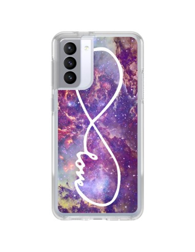 Coque Samsung Galaxy S21 FE Love Forever Infini Galaxy - Eleaxart