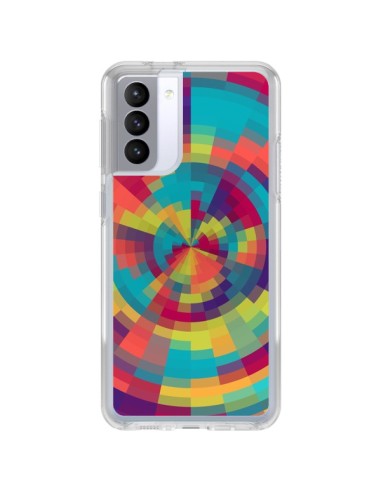 Samsung Galaxy S21 FE Case Color Spiral Red Green - Eleaxart