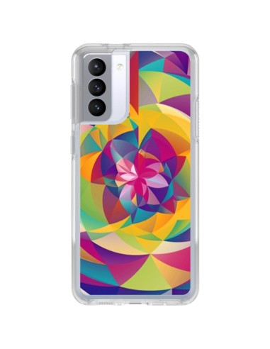 Cover Samsung Galaxy S21 FE Acid Blossom Fiori - Eleaxart