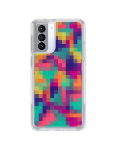 Coque Samsung Galaxy S21 FE Exotic Mosaic Pixels Azteque - Eleaxart