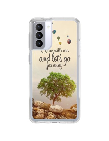 Cover Samsung Galaxy S21 FE Let's Go Far Away Palloncini - Eleaxart