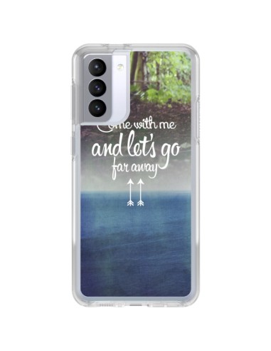 Coque Samsung Galaxy S21 FE Let's Go Far Away Forest Foret - Eleaxart