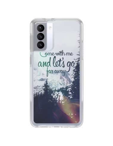 Coque Samsung Galaxy S21 FE Let's Go Far Away Snow Neige - Eleaxart