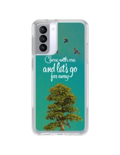 Coque Samsung Galaxy S21 FE Let's Go Far Away Tree Arbre - Eleaxart